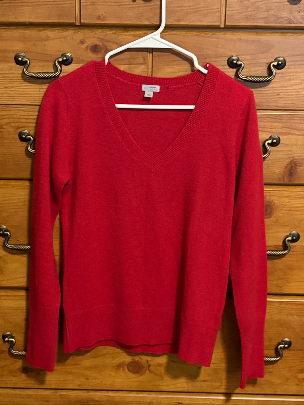 Halogen Red V-Neck Women's Sweater